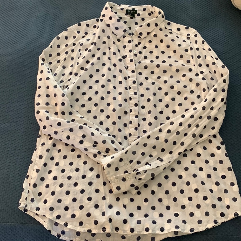 Jcrew button down popover blouse